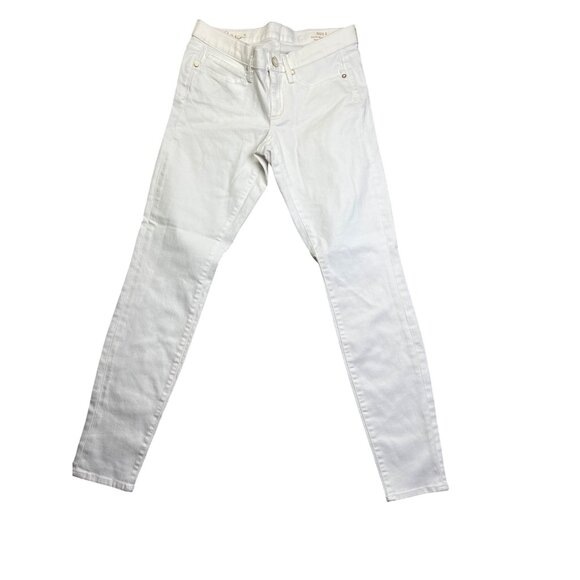 Women's White Mid-Rise Skinny Jeans Size 6 By Lilly Pulitzer - Picture 2 of 11